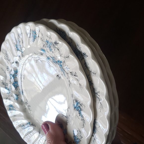 Myott England Forget Me Not Fine Staffordshire Ware Blue Floral Shabby Chic - Picture 16 of 16